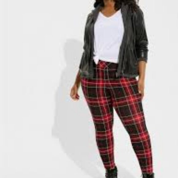 Torrid Plaid Pixie Ponte Pants - Picture 1 of 10
